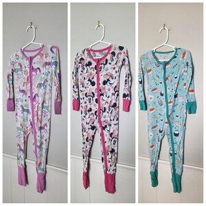 LITTLE SLEEPIES Unicorn Sushi Minnie Mouse Zip Sleeper Bundle